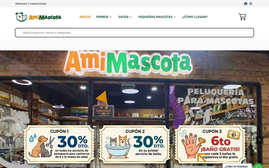 Tienda online real: amimascota.cl