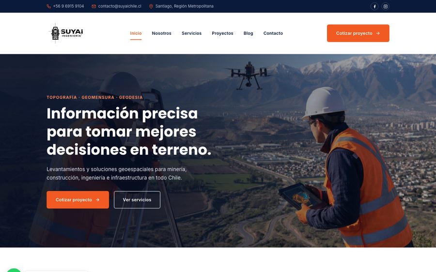 Sitio multipage real: suyaichile.cl